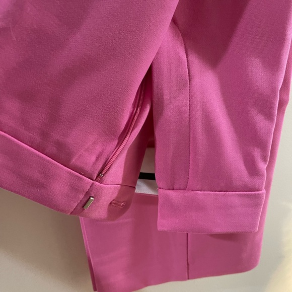 Carnation pink trousers from Ann Taylor. Long length. Eva style. - Picture 2 of 3